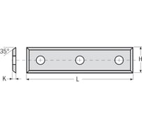 Нож твердосплавный F1730 (50x9x1.5 мм) CMT 790.500.09
