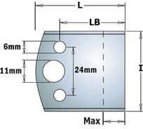 Комплект из 2-х бланкет SP 50x4 мм CMT 690.599