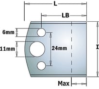 Комплект из 2-х бланкет SP 40x4 мм CMT 690.193