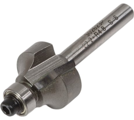 Фреза радиусная с полками (калевка) по древесине, фанере R=4.8 мм, D=22.2x12.7x54 мм, S=6 мм PROCUT 302623P