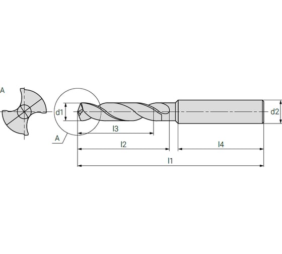 Сверло по металлу D1-3a-0670 6.7х34х79 мм, хв-к 8 мм АКСИС 00001373770