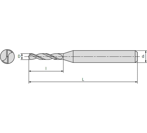 Сверло по металлу D10-5a-0180 AlTiN 1.8х12х38 мм, хв-к 3 мм АКСИС 00001801520