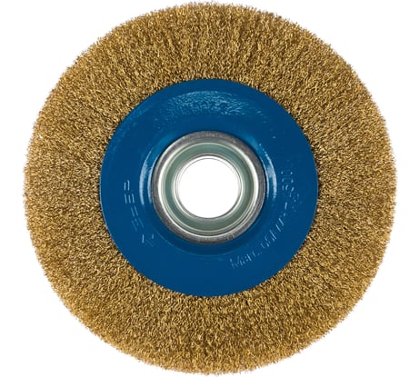 Щетка дисковая (200х32 мм; витая стальная латунированная проволока 0.3 мм) для точильно-шлифовального станка ЗУБР 35186-200_z01