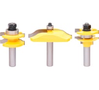 Фрезы мебельной обвязки + филенка (Z=2, D=41.3x18-22 мм (L=74.8 мм) + D=76.2x14.9 мм (L=77.6 мм), S=12 мм) Deltatools 300.007 06-4859