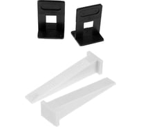 Комплект зажим + клин для выравнивания плитки в упаковке, 40+40 шт ТУНДРА 2967535