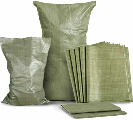 Мешок полипропиленовый 55x105 см, зеленый, 10 шт КЭС 41000003