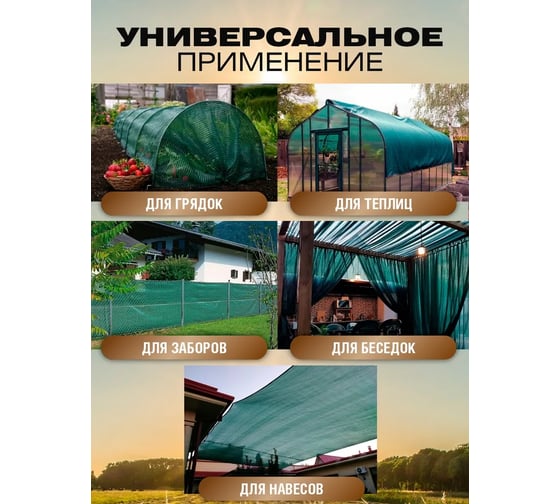 Сетка затеняющая 2x20 м, 80 г/м², степень затемнения 80% ЧЗМ 3337