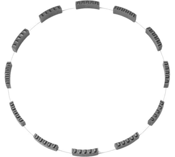 Комплект сегментов для восстановления алмазной коронки 142 мм, 12 шт KEOS DS142
