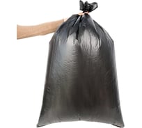 Мешки для мусора ПВД Стандарт 200 л, 30 мкм, 50 шт, черный, 90x130 см ООО Комус 1743091