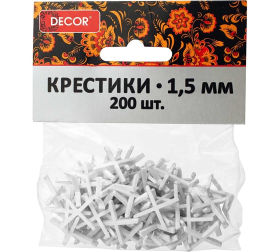 Крестики для кафеля (1.5 мм; 200 шт.) DECOR 338-0015