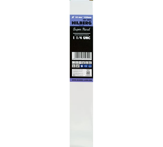 Коронка алмазная Super Hard 52x450 мм, 1 1/4 UNC Hilberg HH805
