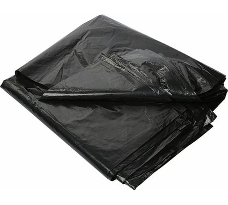 Мешки для мусора в пластах 160 л, 50 шт, ПВД, 160 л, 90x110 см, 60 мкм, черные EUROHOUSE 12340