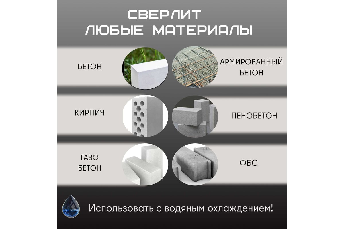Коронка алмазная по бетону 120/400 мм, 10 сегментов, 1 1/4 GOLDEN ...