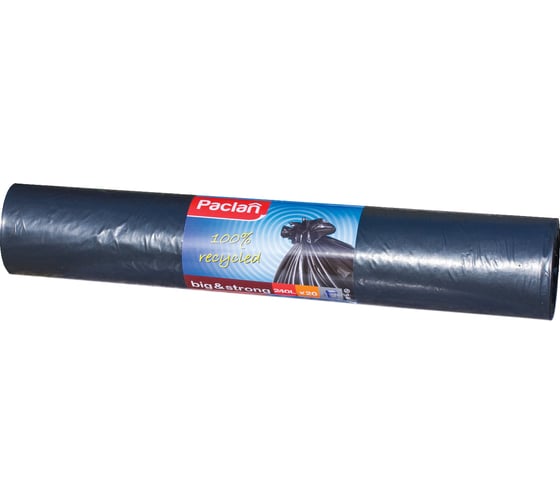 Мешки для мусора Big&Strong (20 шт; 140x90 см; 240 л; ПВД; 35 мкм; черные) Paclan 600823