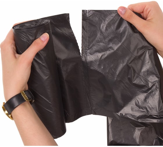 Мешки для мусора Эконом 240 л, черные, Пвд, 30 мкм, 90x130 см, 10 шт ЛЮБАША 608916