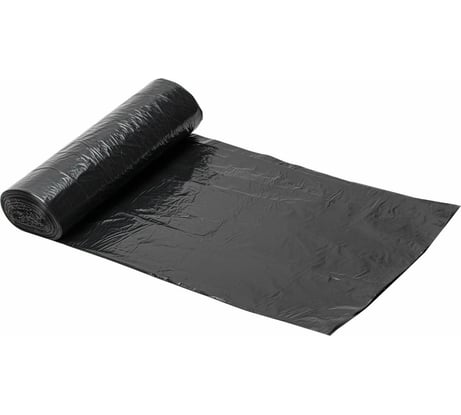 Мешки для мусора ЛЮБАША 360л, черные в рулоне 10 шт, ПВД 30мкм, 120x160 см, эконом, 608917