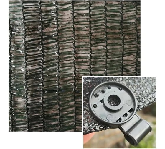 Сетка затеняющая 80% 3x10 м, с клипсами ЧЗМ 6300