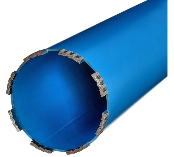 Коронка алмазная по бетону с лазерной сваркой сегмента 108x450 мм, ВТ24x3.6x10x8T TORGWIN T853076