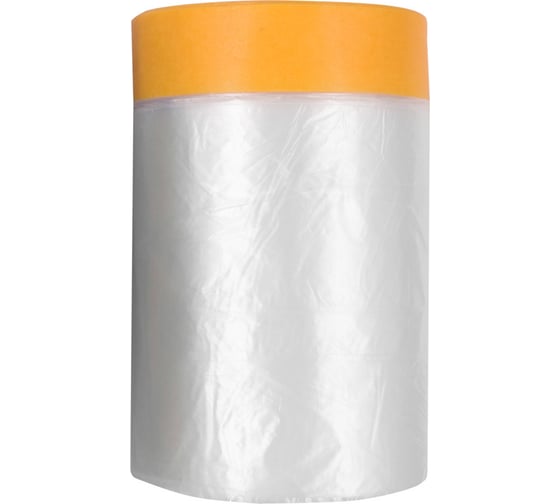 Пленка укрывная защитная с малярной лентой Washi Tape 0.55х30 м Rollingdog 80510