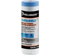 Укрывное полотно на малярной ленте WASHI-SHIELD 30 м x 150 см Rollingdog 81450