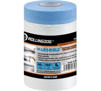 Укрывное полотно на малярной ленте WASHI-SHIELD 30 м x 55 см Rollingdog 81449