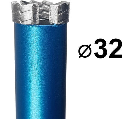 Коронка алмазная 32x12х450 мм, 1 1/4", по армированному бетону GRAFF 113212