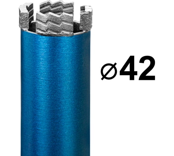 Коронка алмазная 42x12х450 мм, 1 1/4", по армированному бетону КИТАЙ GRAFF 114212