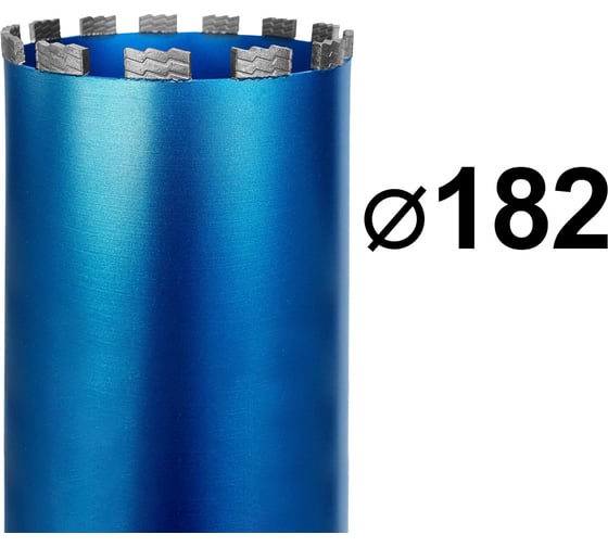 Коронка алмазная 182x12х450 мм, 1 1/4", по армированному бетону GRAFF 1118212