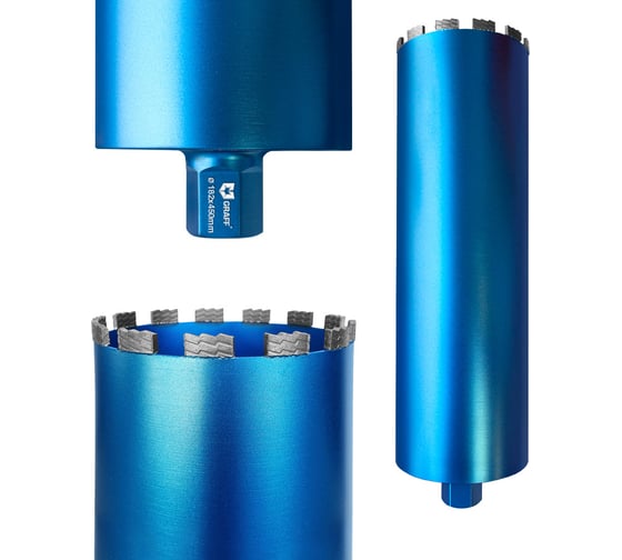 Коронка алмазная 182x12х450 мм, 1 1/4", по армированному бетону GRAFF 1118212