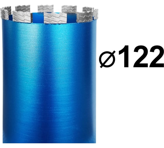 Коронка алмазная 122x12х450 мм, 1 1/4", по армированному бетону GRAFF 1112212