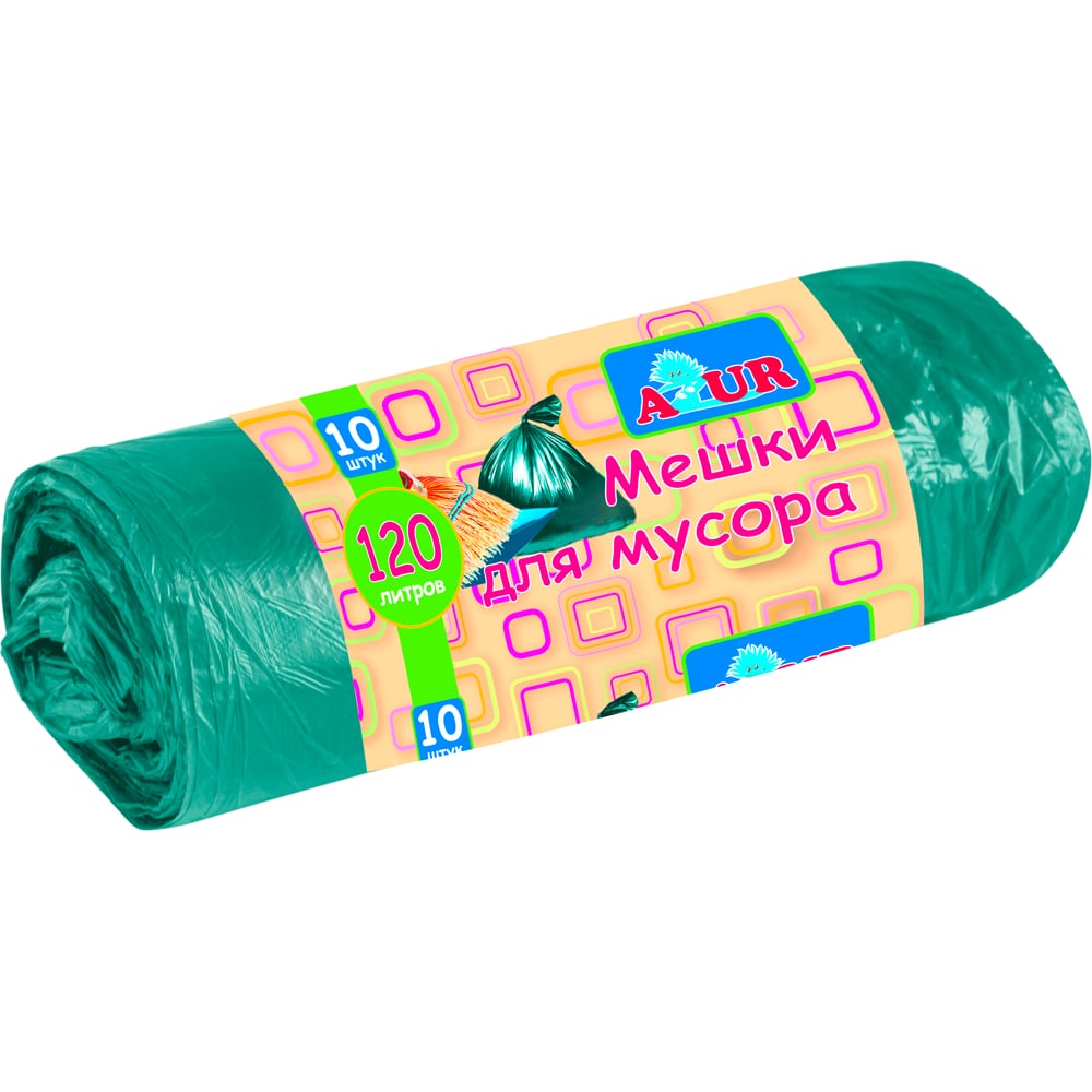 Мешки для мусора (10 шт; 120 л) AZUR 901950 - выгодная цена, отзывы ...