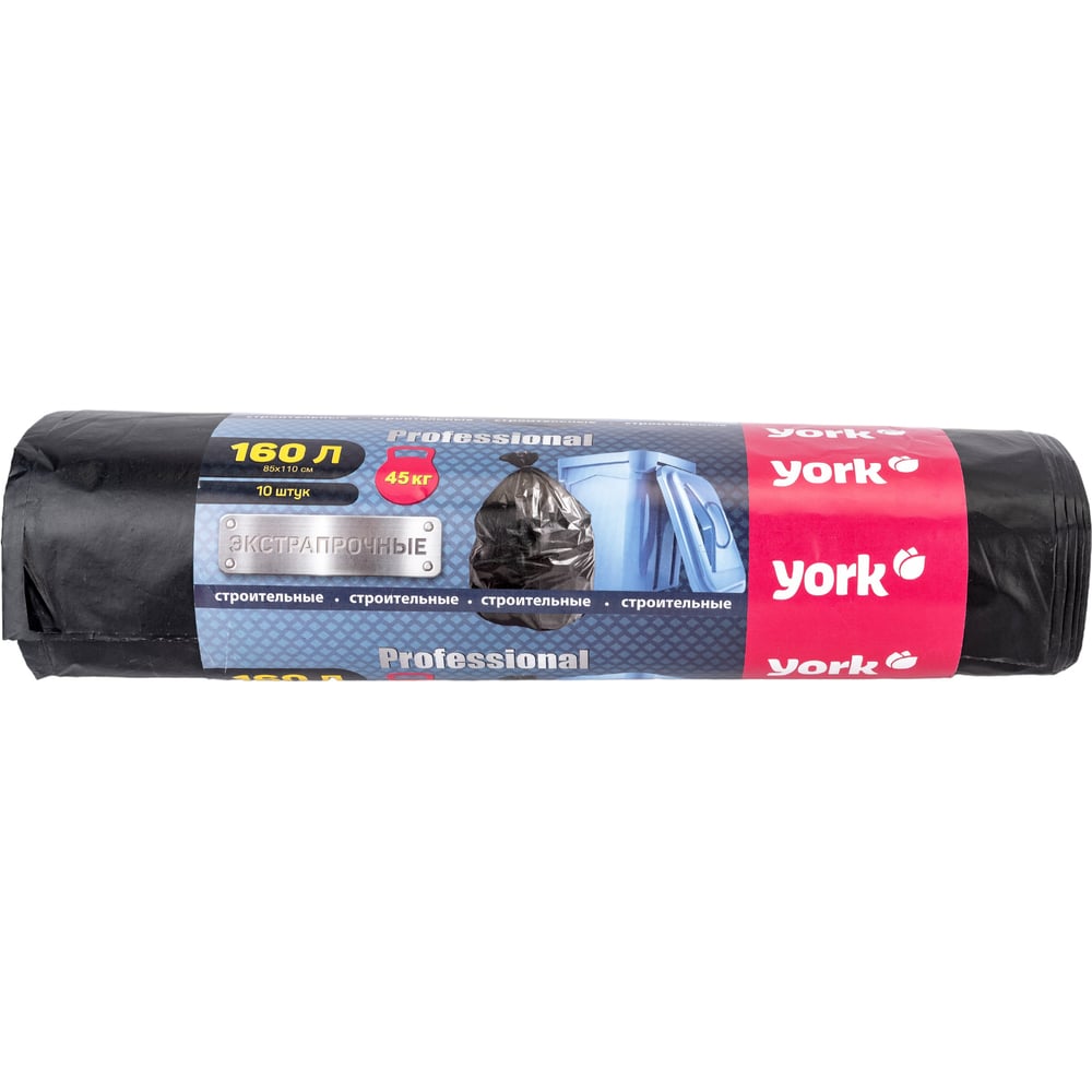 Мешок строительный экстрапрочный (10 шт; 160 л; 60 мкм) YORK 090080 ...