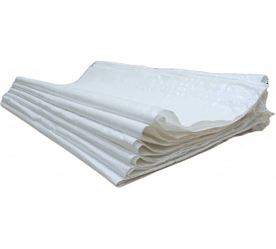 Мешки П/П пищевые 100 шт, 46x76 см, 25 кг, белые РОМТО 6569