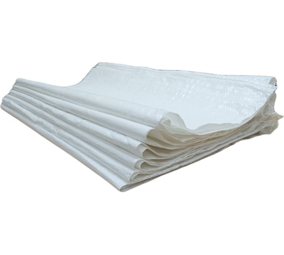 Мешки П/П пищевые 500 шт, 46x76 см, 25 кг, белые РОМТО 6576