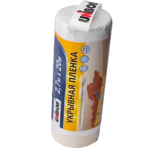 Пленка защитная 2.7х20 м с малярной лентой UNIBOB 211783