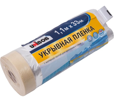 Пленка защитная 1.1х33 м с малярной лентой UNIBOB 211781