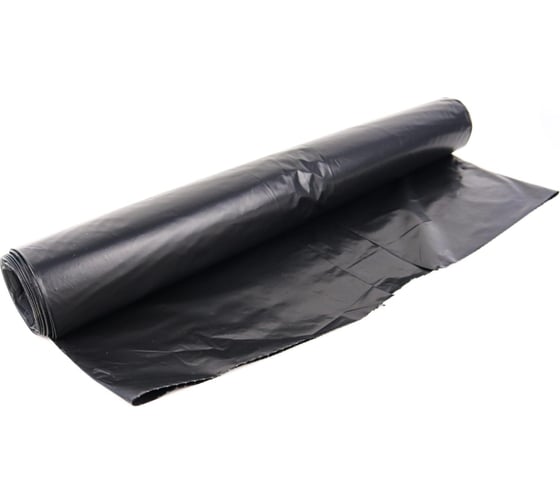Мешки для мусора Комус ПВД, 120 л, 80 мкм, 10 шт., черные, 70x110, Элементари 1872696