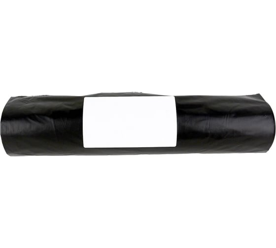 Мешки для мусора Комус ПВД, 120 л, 80 мкм, 10 шт., черные, 70x110, Элементари 1872696
