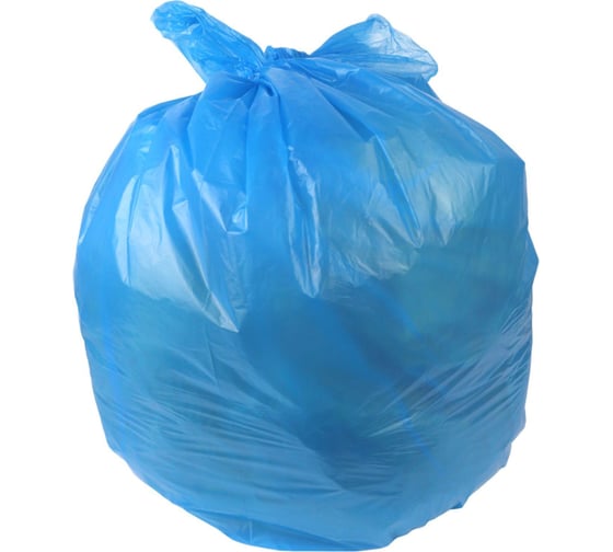 Мешки для мусора Комус ПНД, 120 л, 18 мкм, 20 шт., синие, 70x110 см, _П 1799565