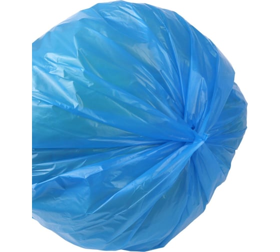 Мешки для мусора Комус ПНД, 120 л, 18 мкм, 20 шт., синие, 70x110 см, _П 1799565