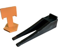 СВП в ведре Зажим Флажок 1.5 мм оранжевый 250 шт + Клин 250 шт ACCURATE 340805