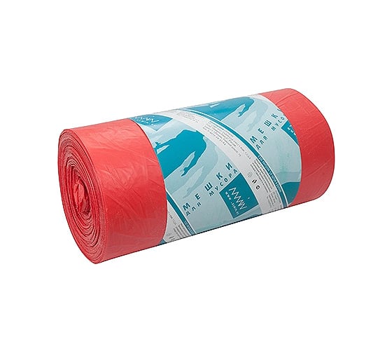 Мешок мусорный красный (50 шт/рул; 120 л; 700x1100 мм; 20 мкм; ПНД) ALMIN AL-811685n