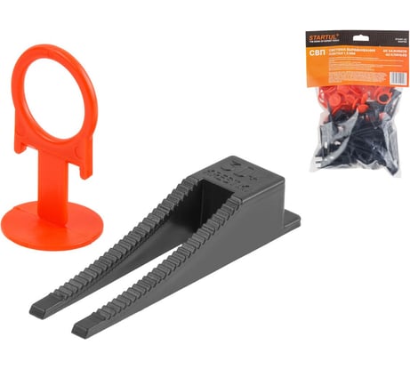 Система выравнивания плитки MASTER СВП 1.5 мм, зажим 40 шт, клин 40 шт STARTUL ST4401-40