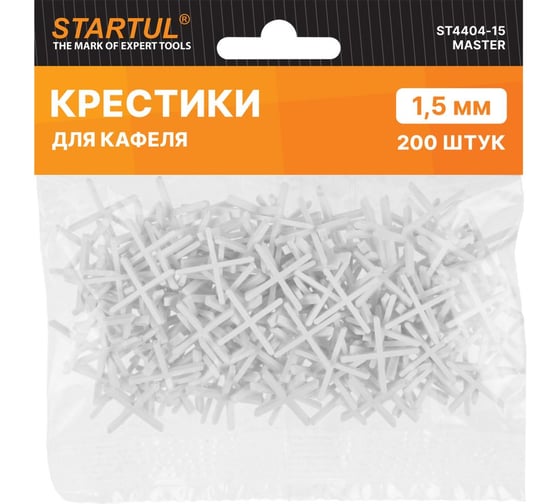 Крестики для кафеля MASTER 1.5 мм, 200 шт STARTUL ST4404-15 1