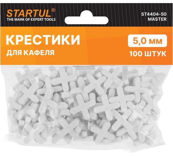 Крестики для кафеля MASTER 5 мм, 100 шт STARTUL ST4404-50 1