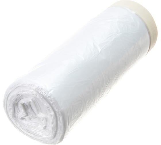 Пленка защитная прозрачная с клейкой малярной лентой (1.1х25 м; HDPE) РемоКолор 09-0-011