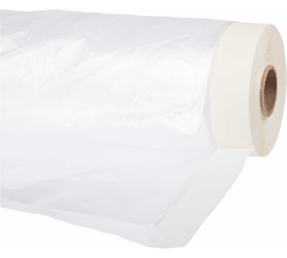 Пленка защитная прозрачная с клейкой малярной лентой (0.55х25 м; HDPE) РемоКолор 09-0-005