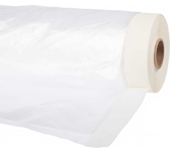 Пленка защитная прозрачная с клейкой малярной лентой (2.7х25 м; HDPE) РемоКолор 09-0-027