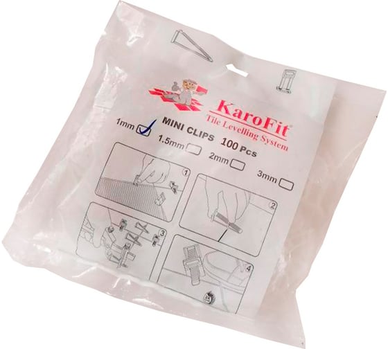 Клипс MINI (100 шт; 1 мм) KAROFIT TM511610-100