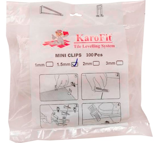 Клипс MINI (100 шт; 1.5 мм) KAROFIT TM511615-100